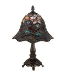 Meyda 13.5"H Tiffany Peacock Feather Mini Lamp '30317
