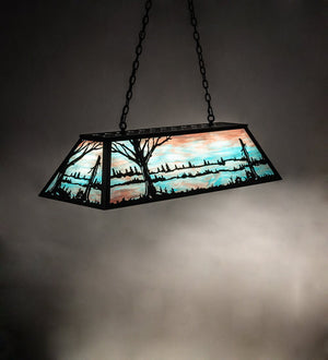 Meyda 48" Long Quiet Pond Oblong Pendant 30639