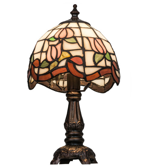 Meyda 12"H Roseborder Mini Lamp '31210