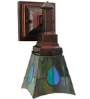 Meyda 5"W Mackintosh Leaf Wall Sconce '31229