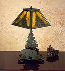Meyda 14"H Lone Grizzly Bear Accent Lamp 31386