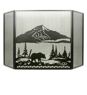 Meyda 69"W X 42"H Bear Creek Fireplace Screen 31616