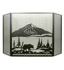 Meyda 74"W X 40"H Bear Creek Fireplace Screen 31617