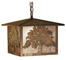 Meyda 12"Sq Oak Tree Lantern Pendant 32247