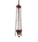 Meyda 24"W Mission 4 Chain Inverted Pendant Hardware '36195