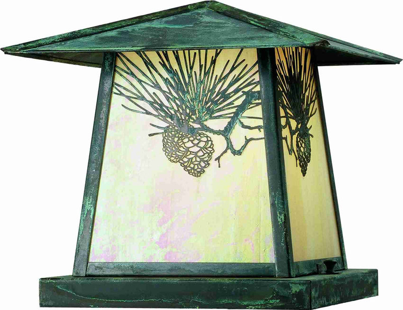 Meyda 11.5"Sq Stillwater Winter Pine Pier Mount 37498