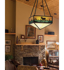 Meyda 16.5"Sq Moose Creek Semi-Flushmount 37896