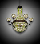 Meyda 60"W Grand Tulip Medallion 6 Arm Chandelier 38465