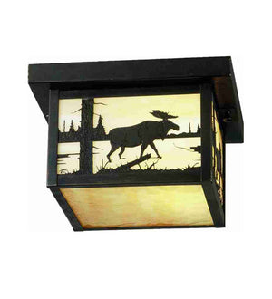 Meyda 10"Sq Hyde Park Moose Creek Flushmount 38555