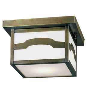 Meyda 10"Sq Hyde Park Mountain View Flushmount 38726
