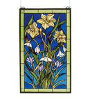 Meyda 15"W X 25"H Spring Bouquet Stained Glass Window 38738