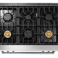 Thor Kitchen 2-Piece Appliance Package - 36-Inch Gas Range with Tilt Panel & Pro-Style Wall Mount Hood in Stainless Steel
