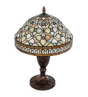 Meyda 10" High Jeweled Quatrefoil Accent Lamp- 44881