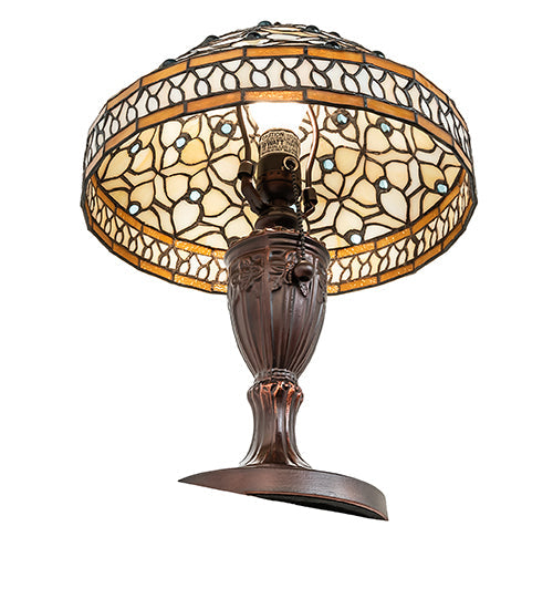 Meyda 10" High Jeweled Quatrefoil Accent Lamp- 44881