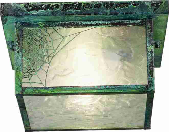 Meyda 10"Sq Hyde Park Spider Web Flushmount '46324
