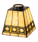 Meyda 5" Square Diamond Band Mission Shade '46459