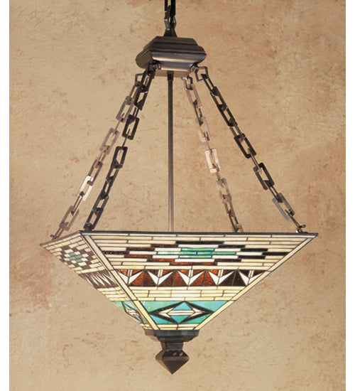 Meyda 17" Square Valencia Mission Inverted Pendant 47596