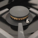 Kucht 48-Inch 6 Burner Gas Rangetop in Stainless Steel with Toxedo Black Knob KFX489T-K