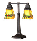 Meyda 20"H Martini Mission 2 Arm Desk Lamp '48205