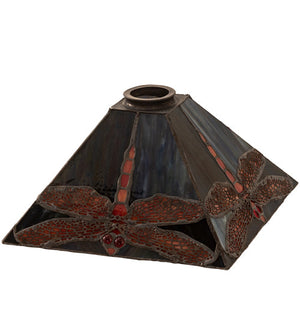 Meyda 10" Square Prairie Dragonfly Shade '48274