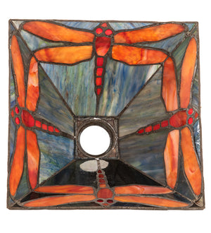 Meyda 10" Square Prairie Dragonfly Shade '48274