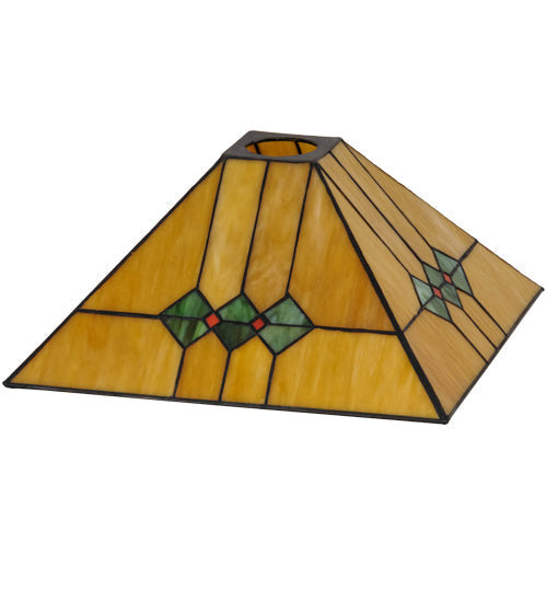 Meyda 13" Square Martini Mission Shade '48276