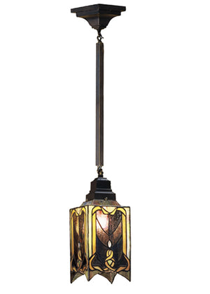 Meyda 5.5"Sq Cottage Mission Mini Pendant.609 '49126