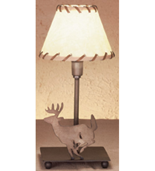 Meyda 13"H Lone Deer Faux Leather Accent Lamp '49799