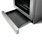Thor Kitchen 2-Piece Appliance Package - 36-Inch Electric Range with Tilt Panel and Wall Mount Hood in Stainless Steel