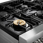Thor Kitchen 2-Piece Appliance Package - 36-Inch Gas Range with Tilt Panel & Pro-Style Wall Mount Hood in Stainless Steel