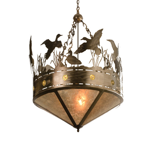 Meyda 16"W Ducks in Flight Inverted Pendant 50143