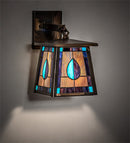 Meyda 7" Wide Mackintosh Leaf Hanging Wall Sconce 50524
