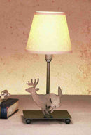 Meyda 13"H Lone Deer Parchment Shade Accent Lamp '50612