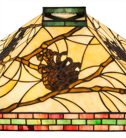 Meyda 14"Sq Pinecone Mission Shade '50686