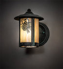 Meyda 6" Wide Fulton Winter Pine Solid Mount Wall Sconce '50706
