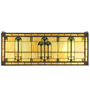Meyda 35"W X 13"H Ginkgo Stained Glass Window '50825