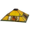 Meyda 17"Sq Pinecone Ridge Shade '156887