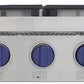 Kucht 48-Inch 6 Burner Gas Rangetop in Stainless Steel with Royal Blue Knob (KFX489T-B)