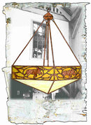 Meyda 18"Sq Moose at Dawn Inverted Pendant '51508