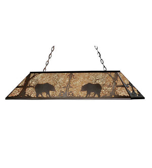Meyda 60" Long Bear at Lake Oblong Pendant '51512