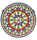 Meyda 20"W X 20"H Rainbow Expression Medallion Stained Glass Window '51703