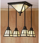 Meyda 16"Square "T" Mission 4 Light Flushmount '51766