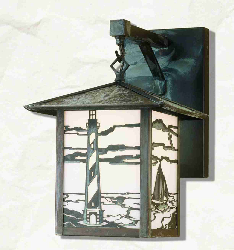 Meyda 13"W Seneca Lighthouse Straight Arm Wall Sconce '51886