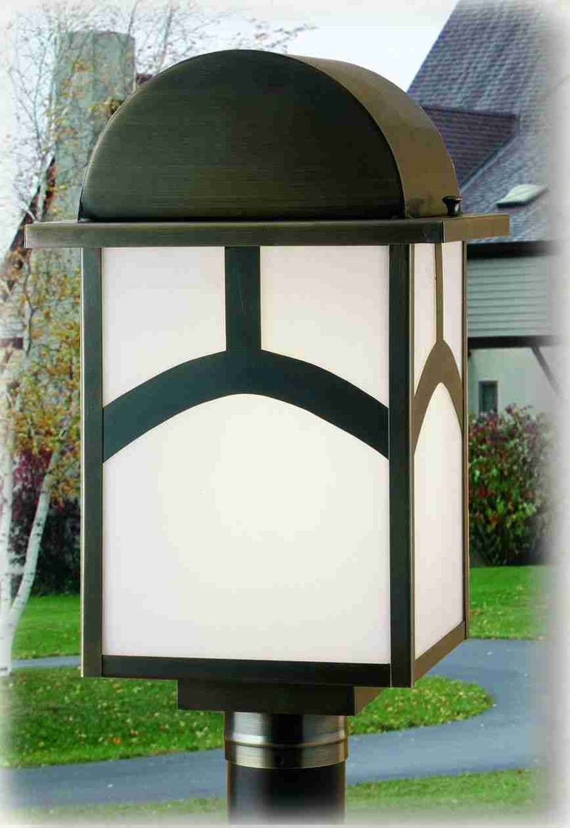 Meyda 10"Sq Mission Hill Top Post Mount 51891