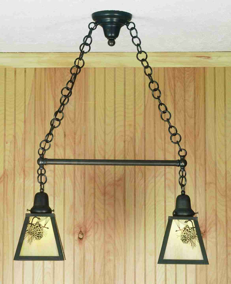 Meyda 26"L Winter Pine 2 LT Island Pendant '52206