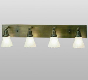Meyda 36"W Revival Oyster Bay Ruffle 4 LT Oyster Bay Vanity Light '56589