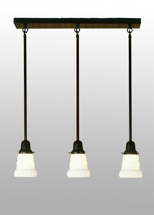 Meyda 24.5"L Revival Oyster Bay Embossed 3 LT Island Pendant '56706