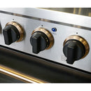 Kucht Signature 48" Pro-Style Dual Fuel Range in Black Oven Door & Gold KDF482-K-GOLD