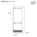 Kucht 30-Inch 17 Cu. Ft. Built-In Refrigerator in Custom Panel Ready, Bottom Freezer, Counter Depth KR300SD