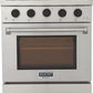 Kucht 30-Inch Gas Range in Stainless Steel with Black Knob (KFX300-K)